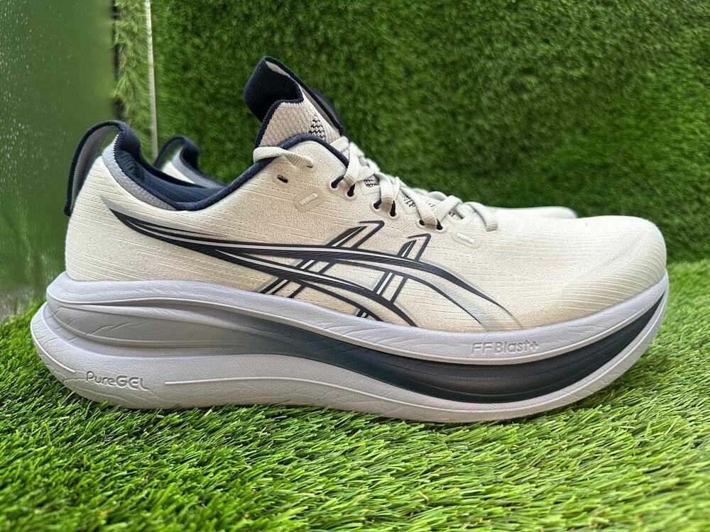 Asics Gel-Nimbus 28 1011C296 Athletic Sneaker Men's 13 Beige Knit Running Sports